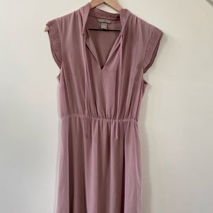 Cap sleeve dress dusty pink